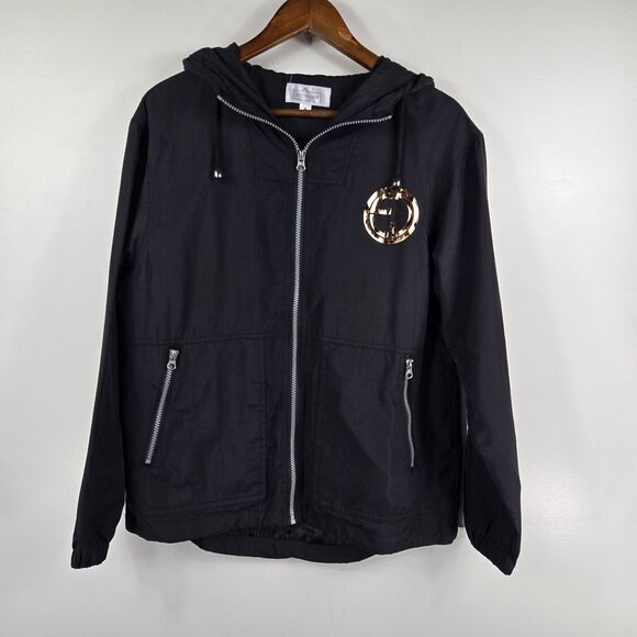 Otterline Women's Size Medium Black Full Zip Jacket Hooded - Picture 1 of 9